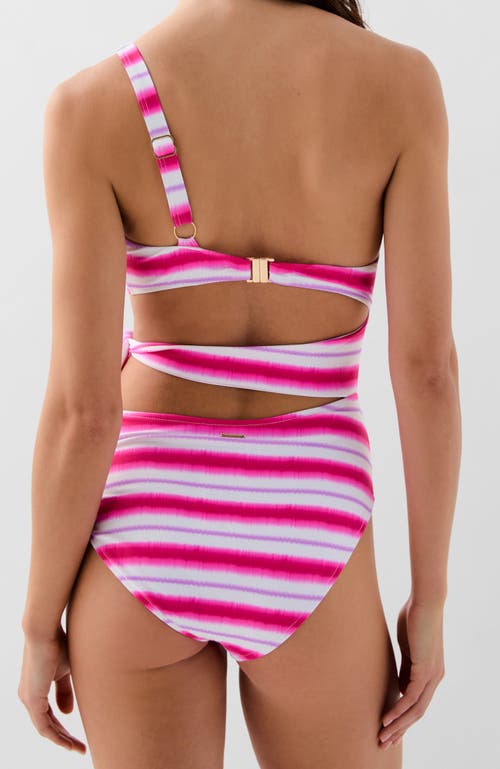 Scalpers Stripes Swimsuit In Pink