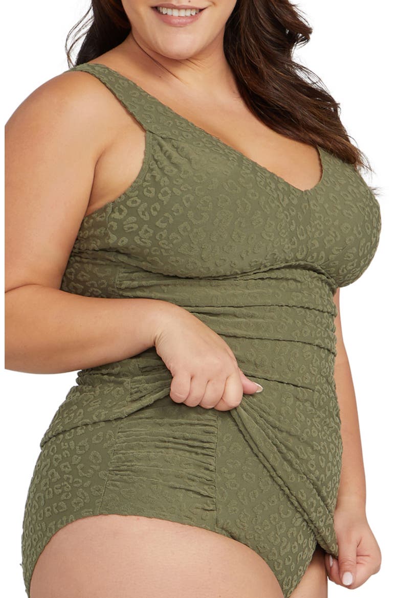 Magritte Tankini Top, Alternate, color, KHAKI