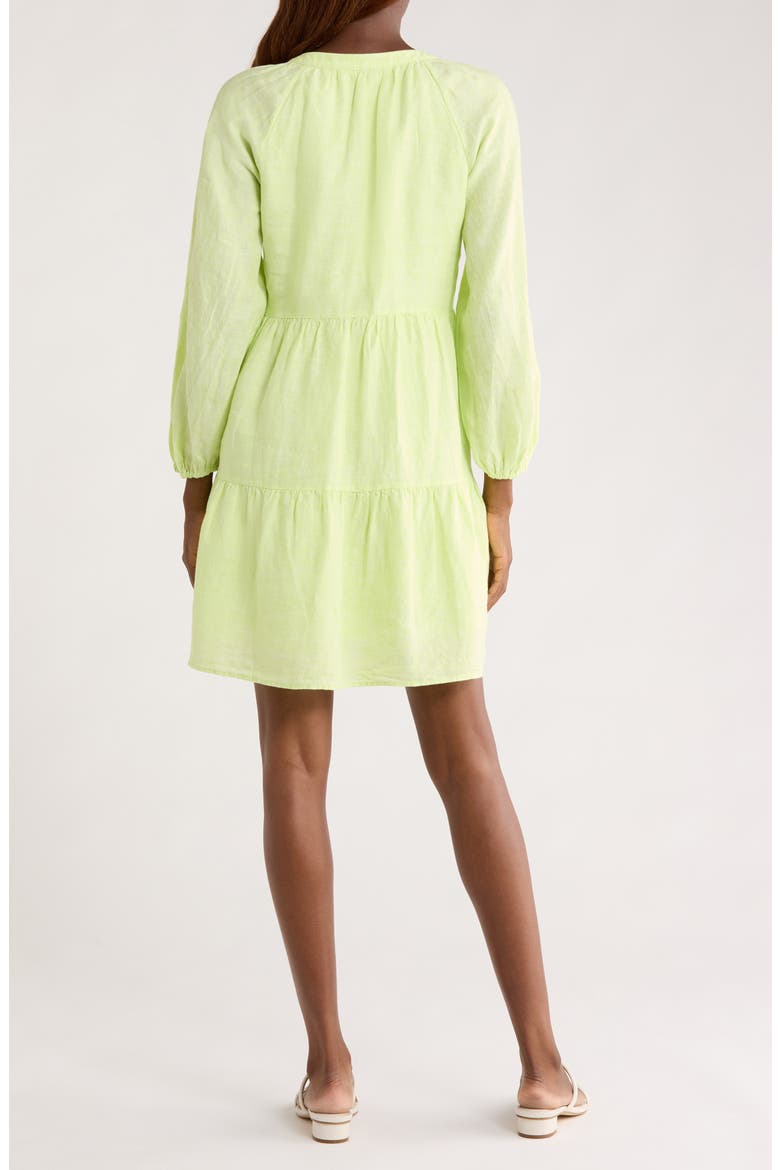 Coastalina Long Sleeve Tiered Minidress, Alternate, color, ENERGY