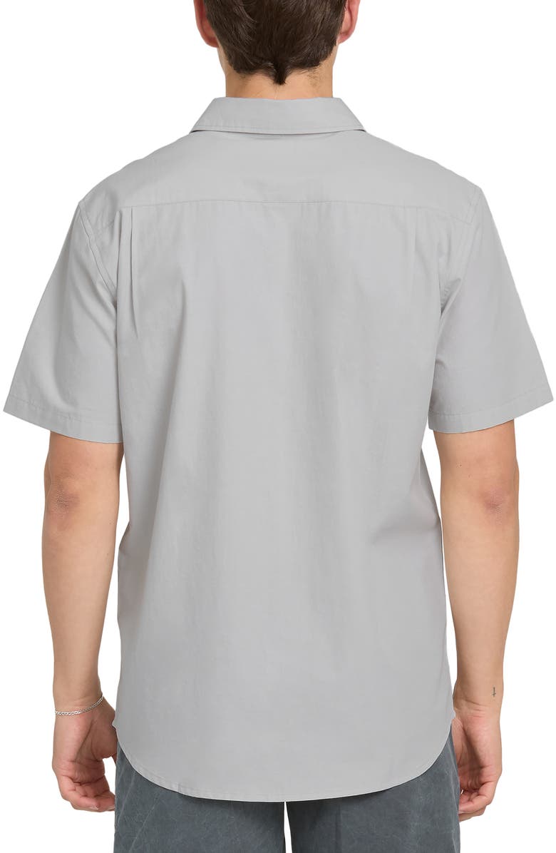 Quiksilver Shore Break Classic Short Sleeve Cotton Button-Up Shirt, Alternate, color, Micro Chip