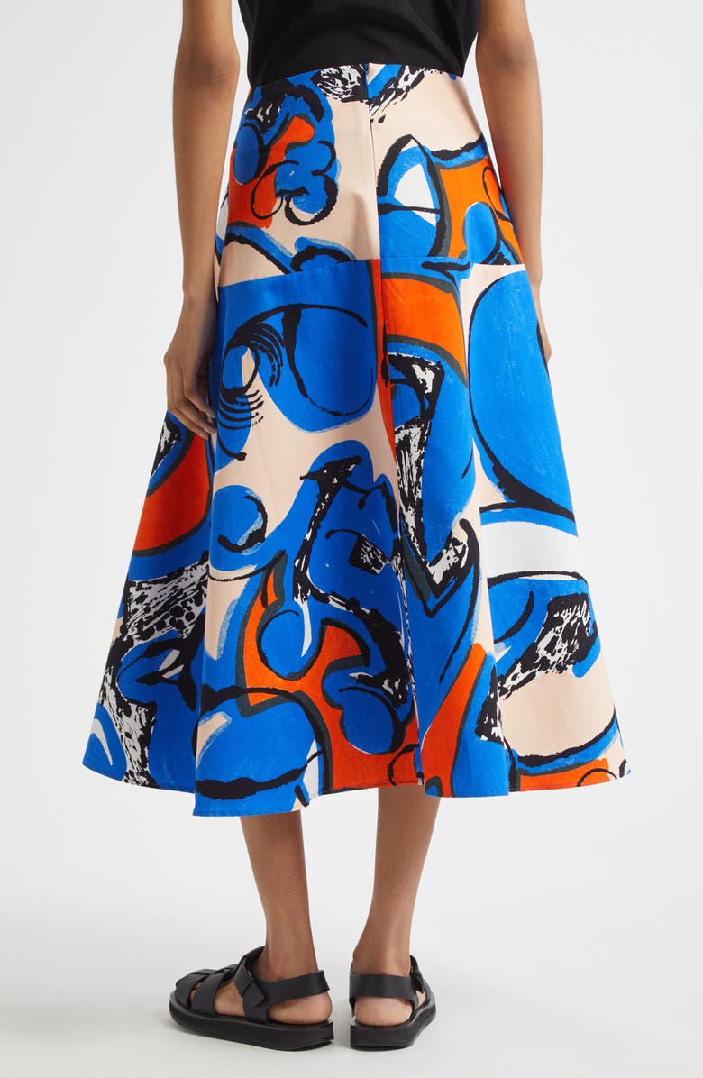 Marimekko Puutarha Eldfamn Cotton Skirt, Alternate, color, 
