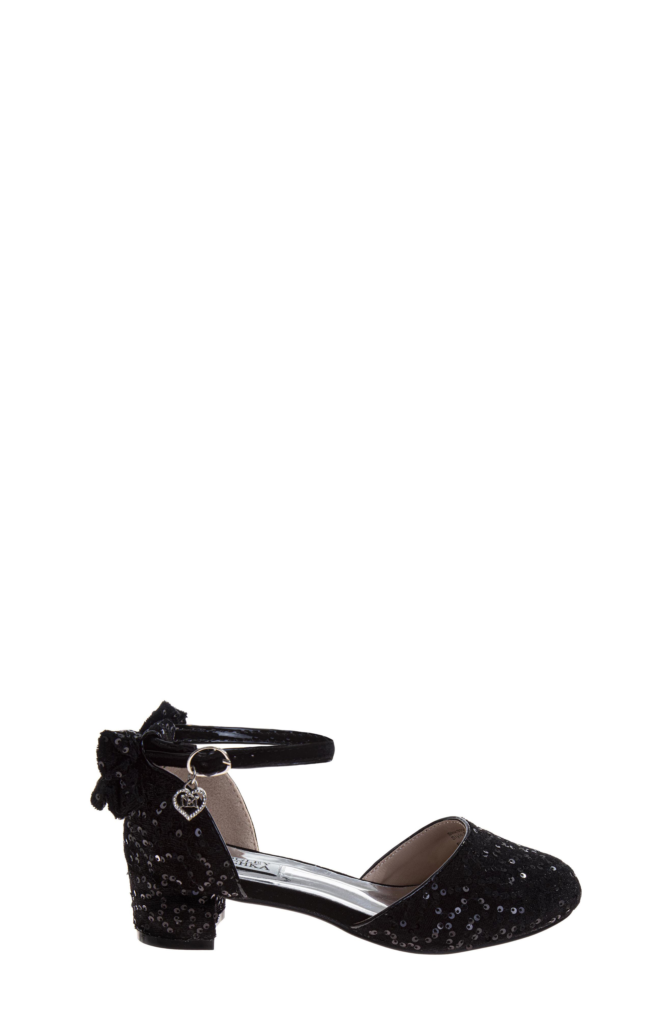 Kids' Velvet d'Orsay Pump, Alternate, color, BLACK VELVET