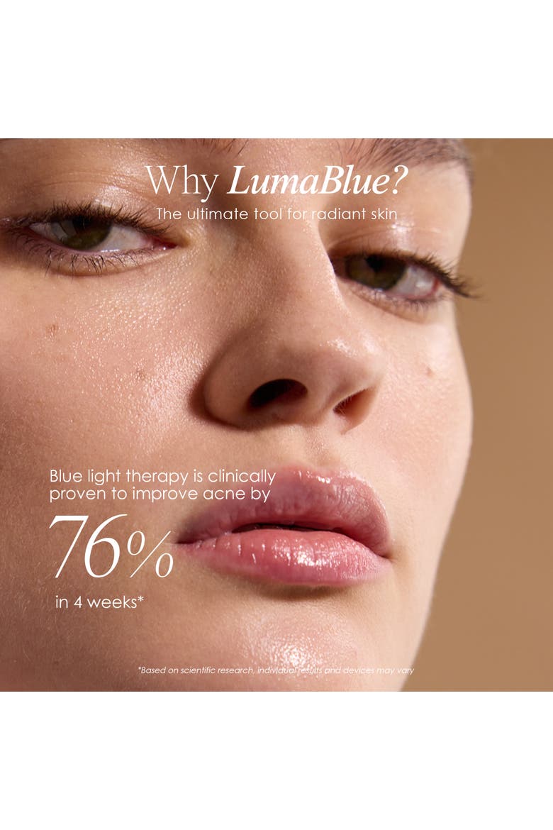 LumaBlue LED Light Therapy Cleansing Brush, Alternate, color, White