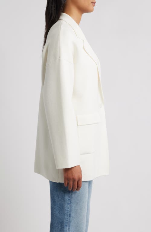 Bernardo Oversize Ponte Knit Blazer In White