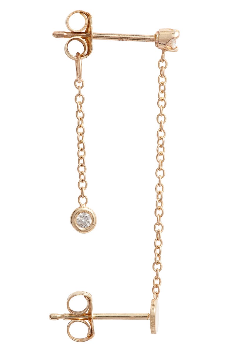 Zoë Chicco Itty Bitty Single Diamond Earring Chain, Alternate, color, 