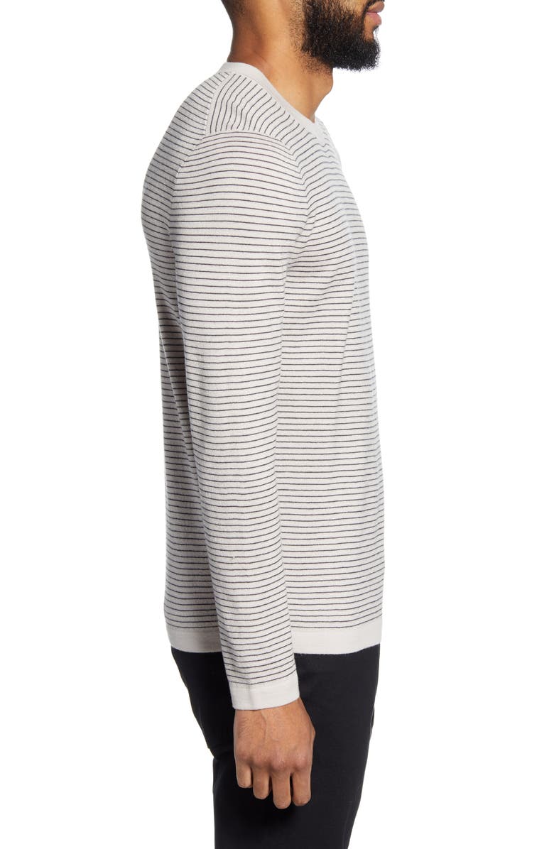 Theory Ollis Stripe Crewneck Wool Sweater, Alternate, color, 