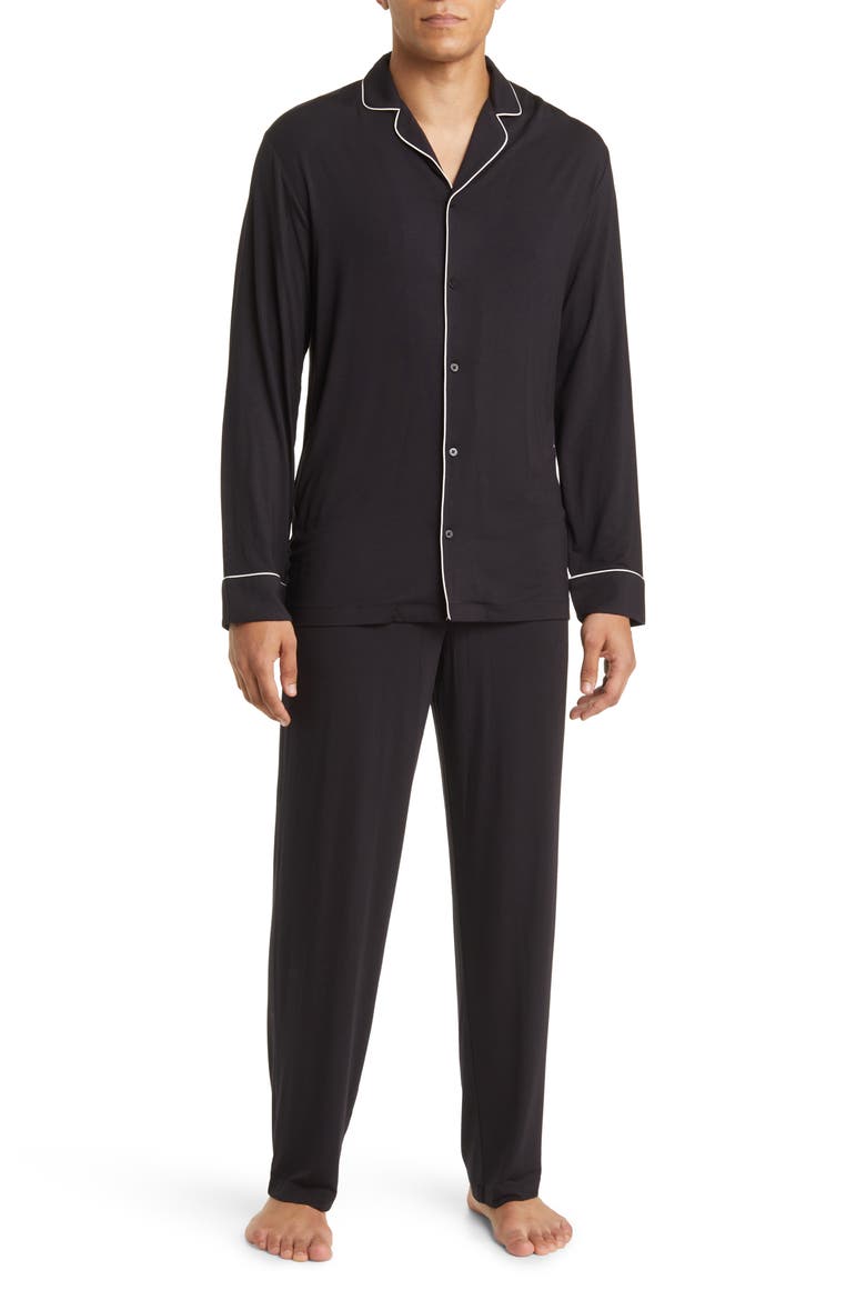 Moonlight Eco Pajamas, Main, color, BLACK