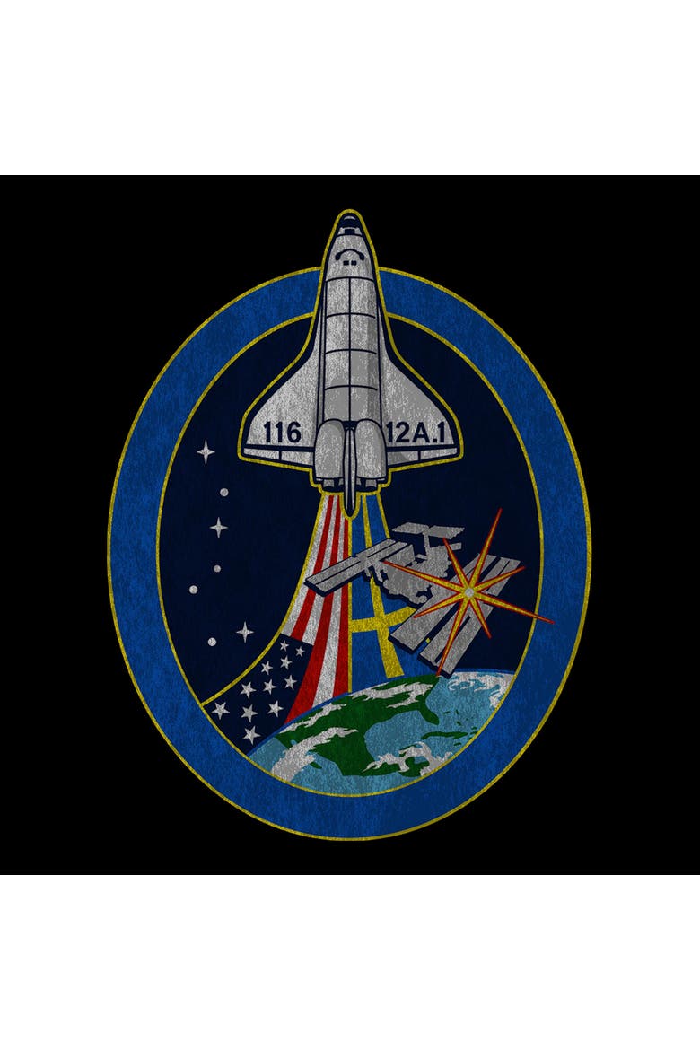 Womens NASA Space Shuttle Mission 116 T Shirt, Alternate, color, Black