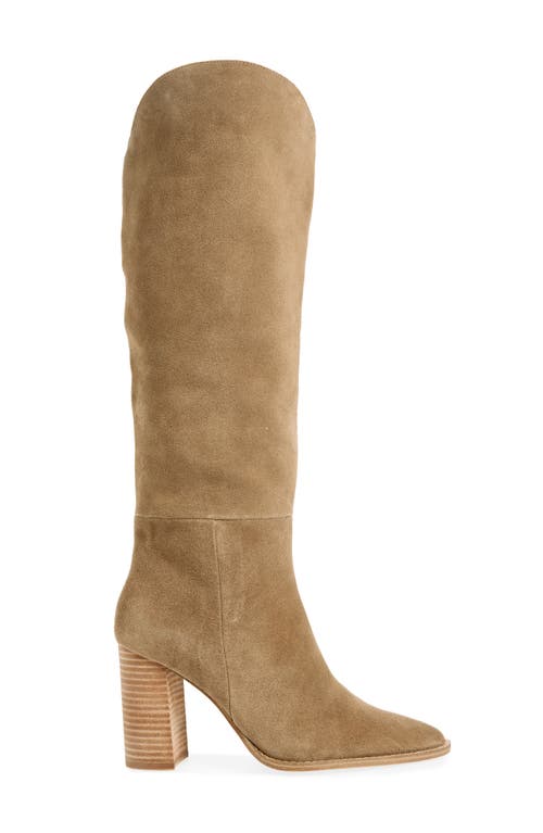 Steve Madden Bixby Pointed Toe Knee High Boot In Taupe Suede