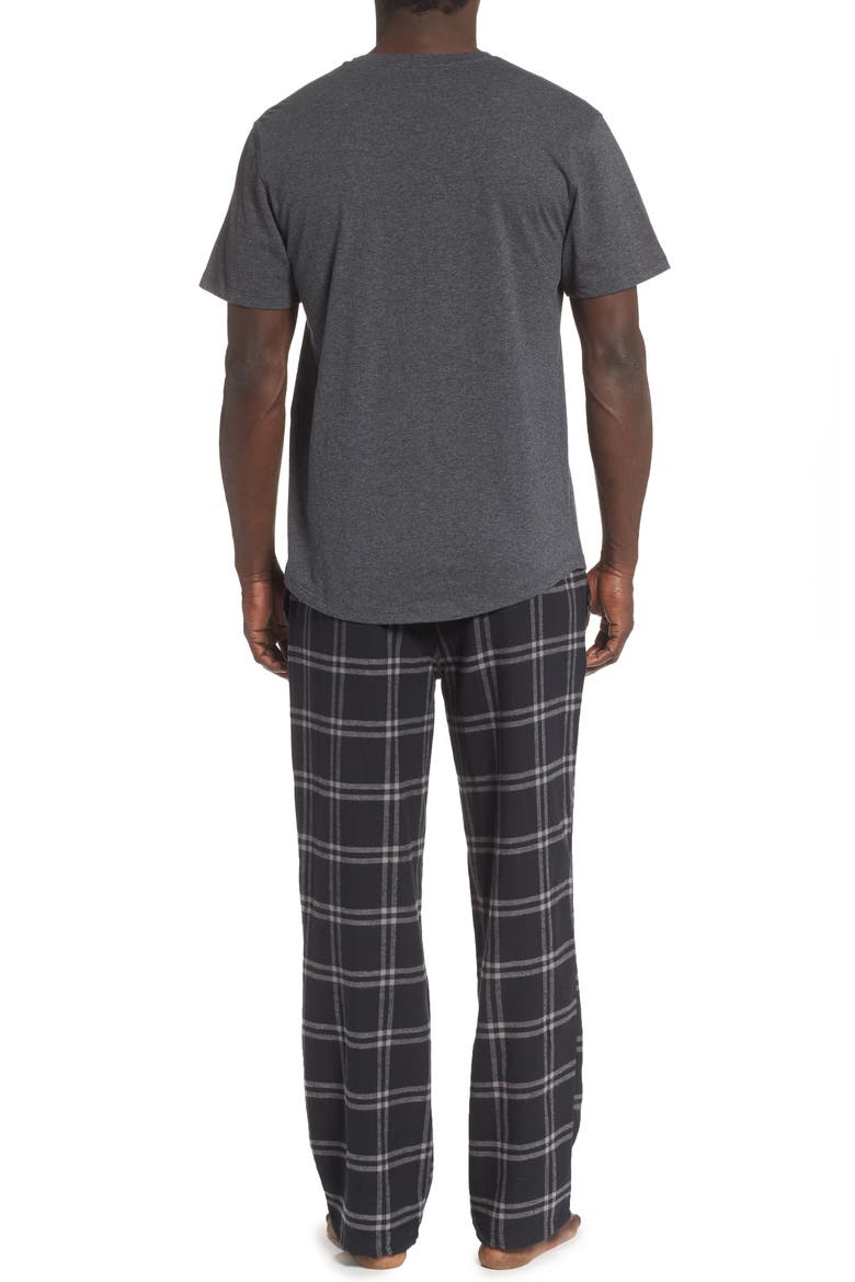 Pajamas, Alternate, color, BLACK DOUBLE GRID PLAID