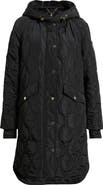 BCBG Onion Quilted Hooded Long Coat