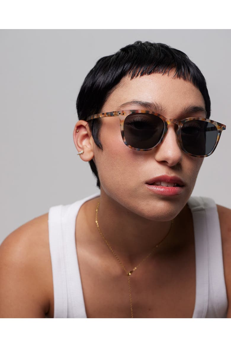 SUNGLASSES E, Alternate, color, BLUE TORTOISE