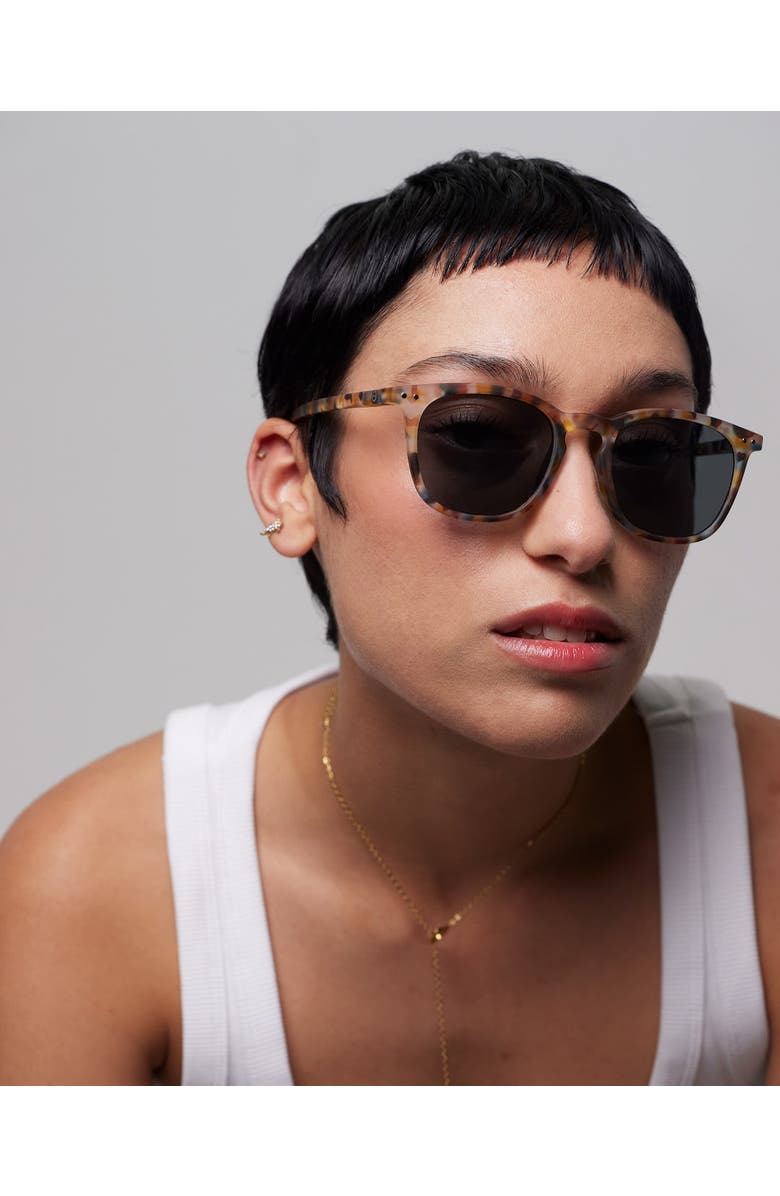 IZIPIZI #E 49mm Trapeze Sunglasses, Alternate, color, Blue Tortoise