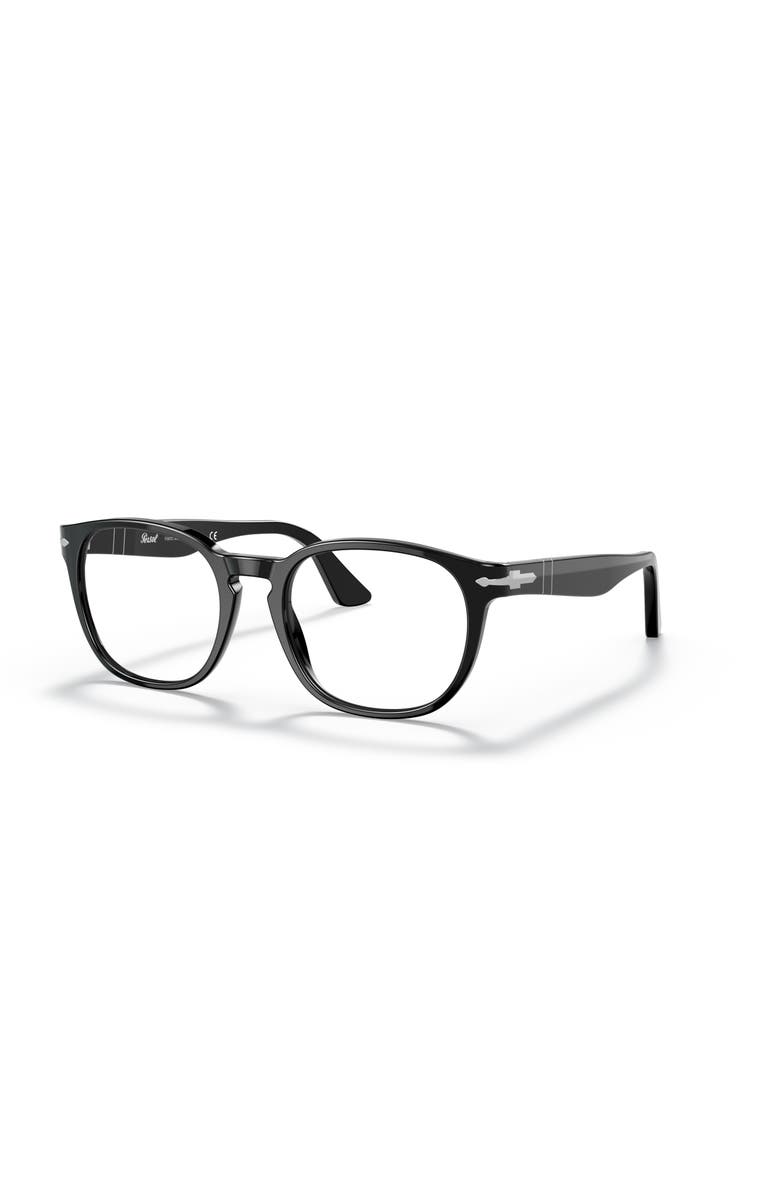 Persol 52mm Round optical glasses, Main, color, Black