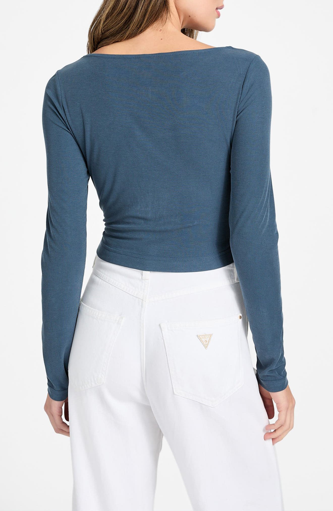 Milena Rhinestone Accent Cutout Top - image 4
