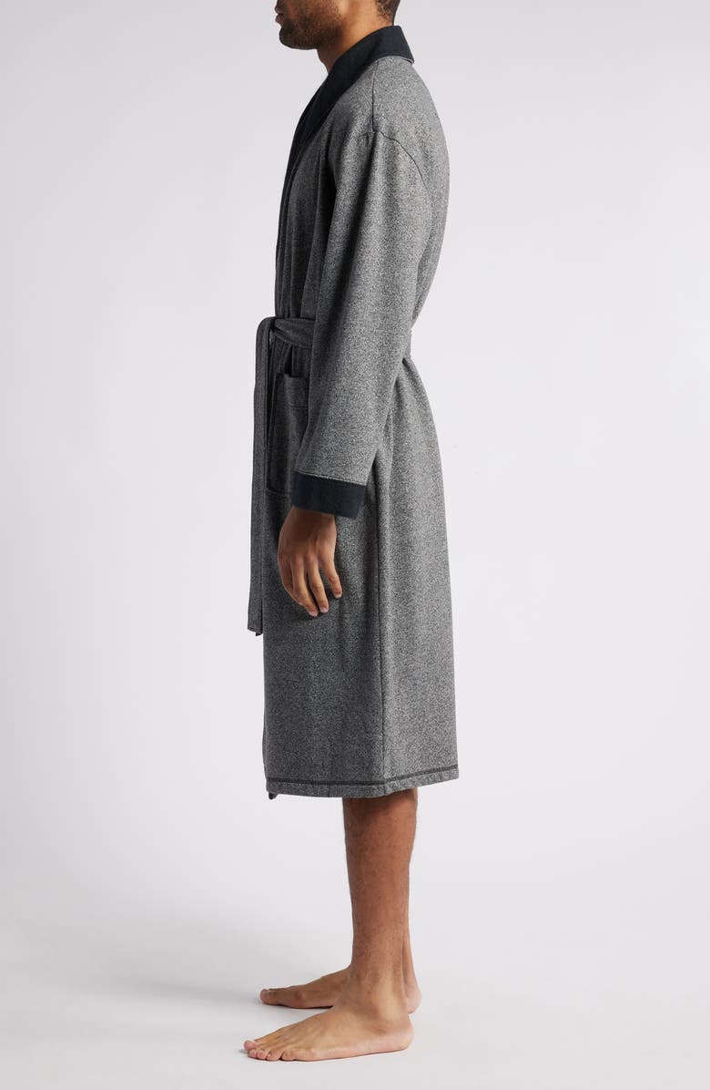 Majestic International Feel Good Fleece Robe, Alternate, color, Marled Black