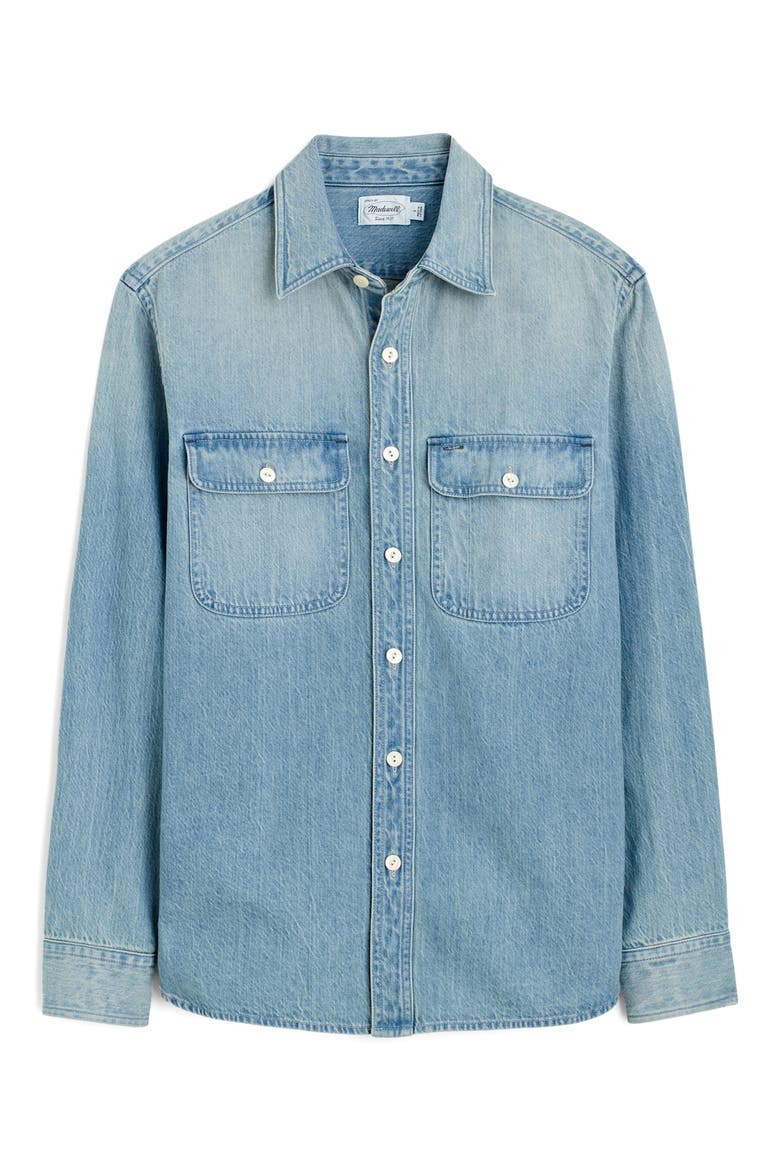 Hankins Long Sleeve Denim Shirt, Main, color, HANKINS WASH