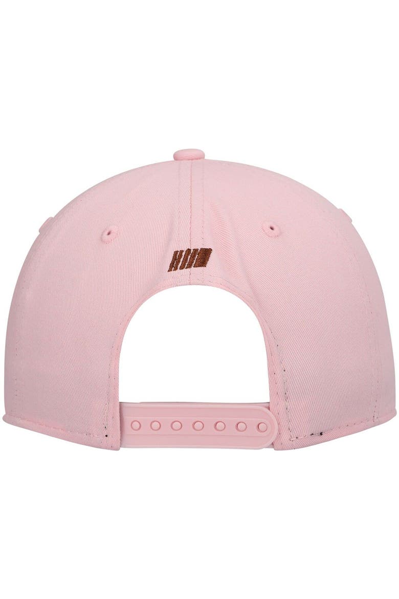 Men's New Era Pink/Brown NASCAR 9FORTY A-Frame Snapback Hat, Alternate, color, Pink