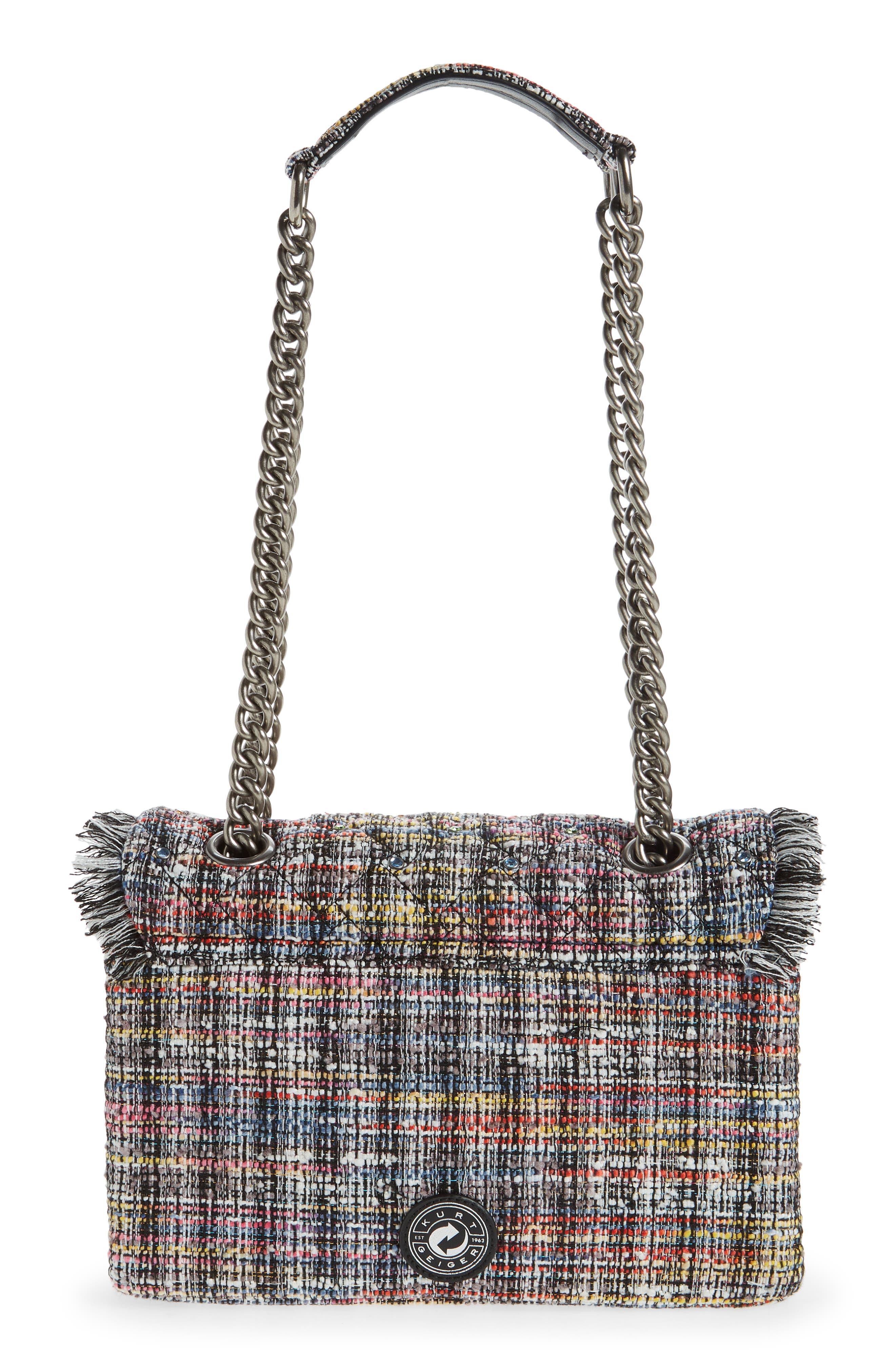 Kurt Geiger London Kensington Recycled Tweed Shoulder Bag, Alternate, color, 