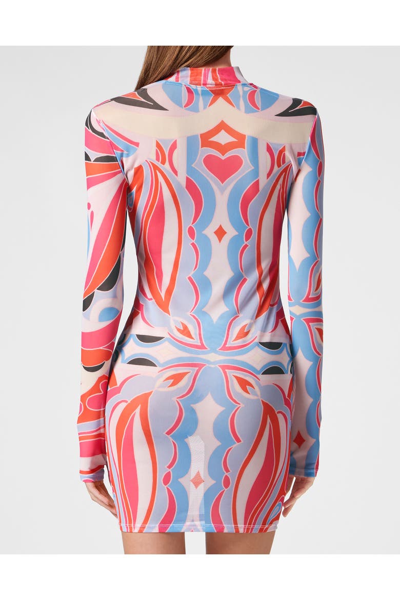 Mini Dress Ls Colorful Circus Women, Alternate, color, Fuxia