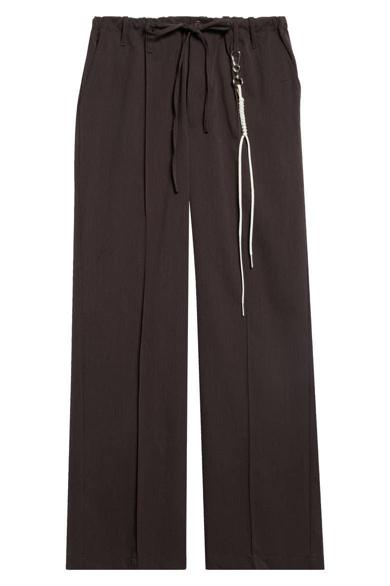 Loose Pin Stitch Stretch Gabardine Pants, Main, color, BROWN