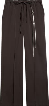 SONG FOR THE MUTE Loose Pin Stitch Stretch Gabardine Pants
