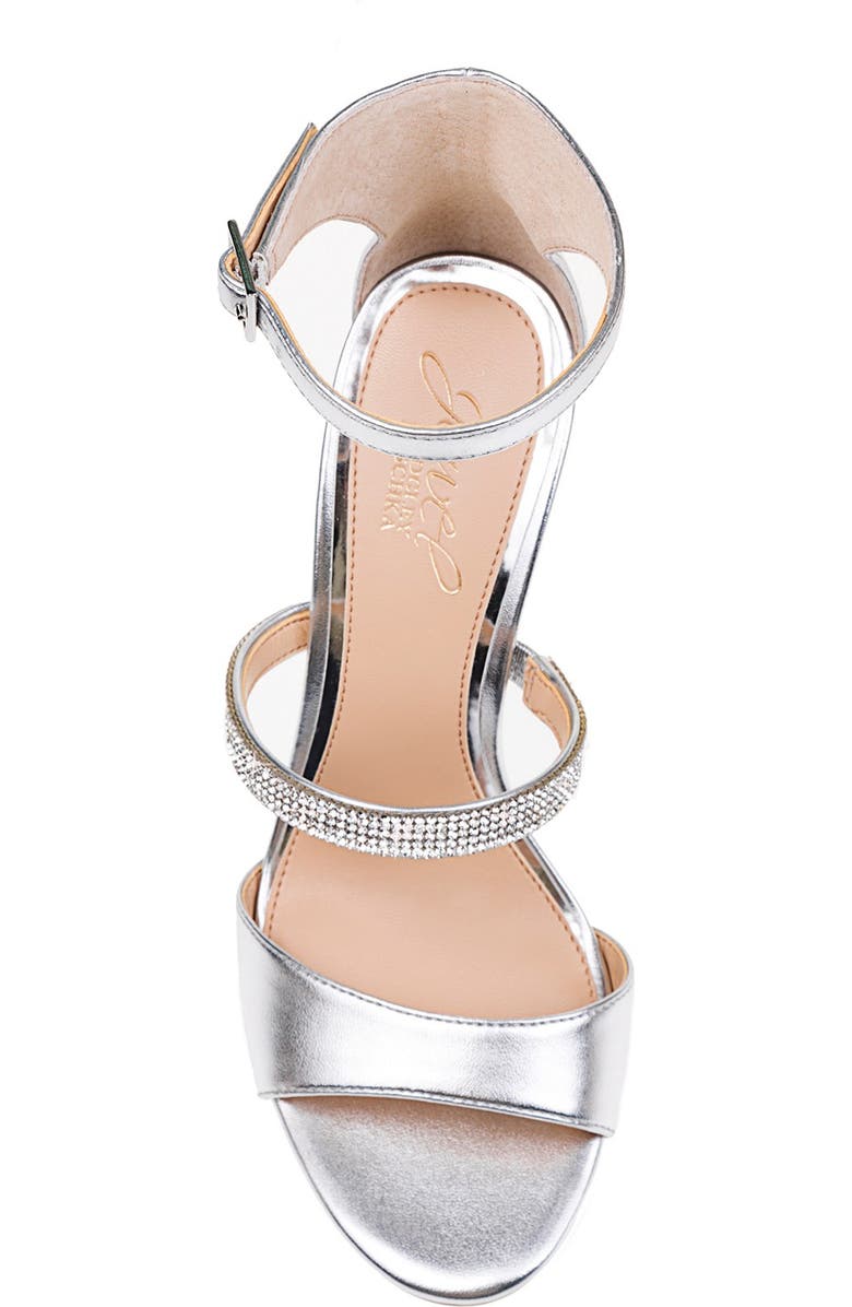 Jewel Badgley Mischka Rihanna II Embellished Stiletto Sandal, Alternate, color,