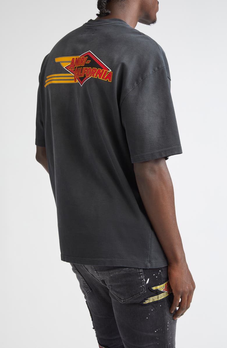AMIRI Eagle Oversize Graphic T-Shirt, Alternate, color, Black