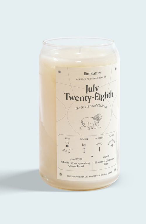 Shop Birthdate Co. The July Birthday Candle In July 28th