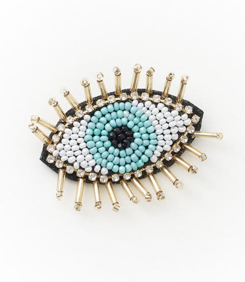 Bala Mani Beaded Evil Eye Brooch Pin