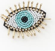 Matr Boomie Bala Mani Beaded Evil Eye Brooch Pin