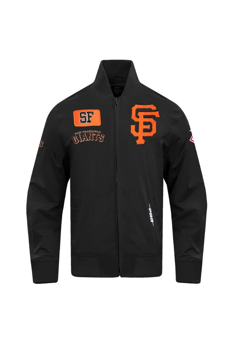 Men's Pro Standard Black San Francisco Giants Area Code Twill Full-Zip Jacket, Alternate, color, Black