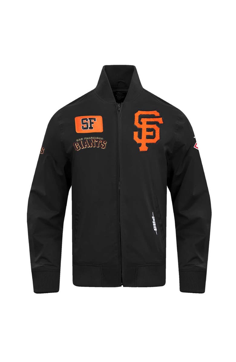 PRO STANDARD Men's Pro Standard Black San Francisco Giants Area Code Twill Full-Zip Jacket, Alternate, color, Black