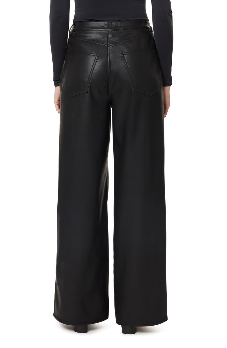 Habitual Slounch Wide Leg Faux Leather Pants, Alternate, color, Black