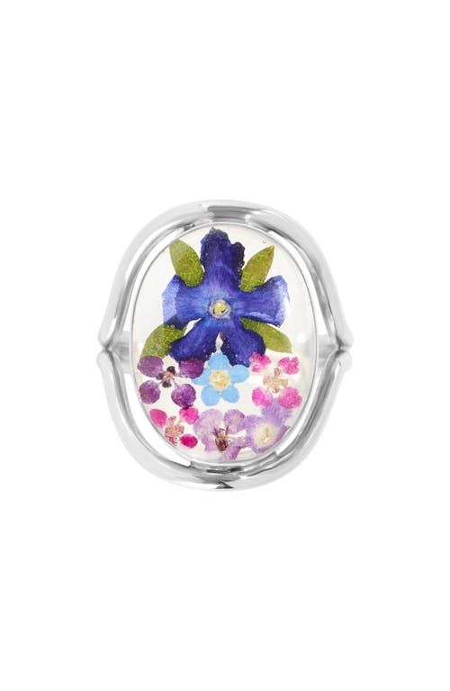 Athra Luxe Dried Flowers Oval Ring