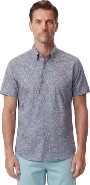 Lords of Harlech Paisley Pile Mens Printed Button Up Shirt