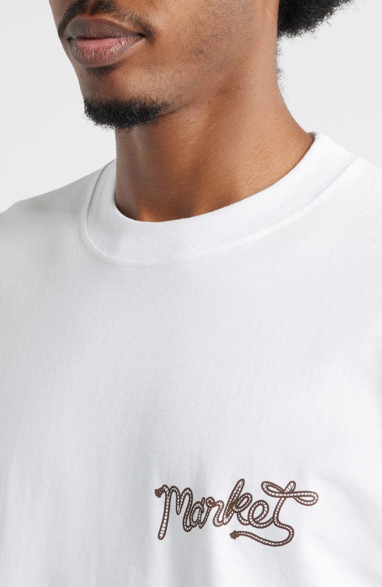 MARKET Lasso Lockup Cotton Graphic T-Shirt, Alternate, color, White