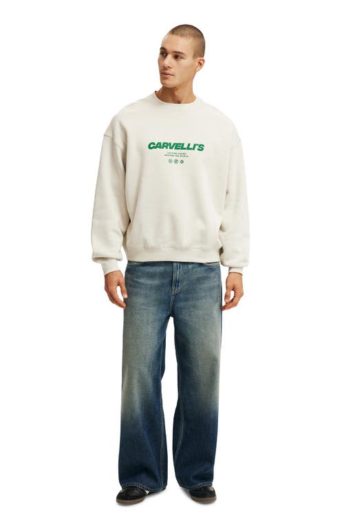 COTTON ON BOX FIT GRAPHIC CREW SWEATER