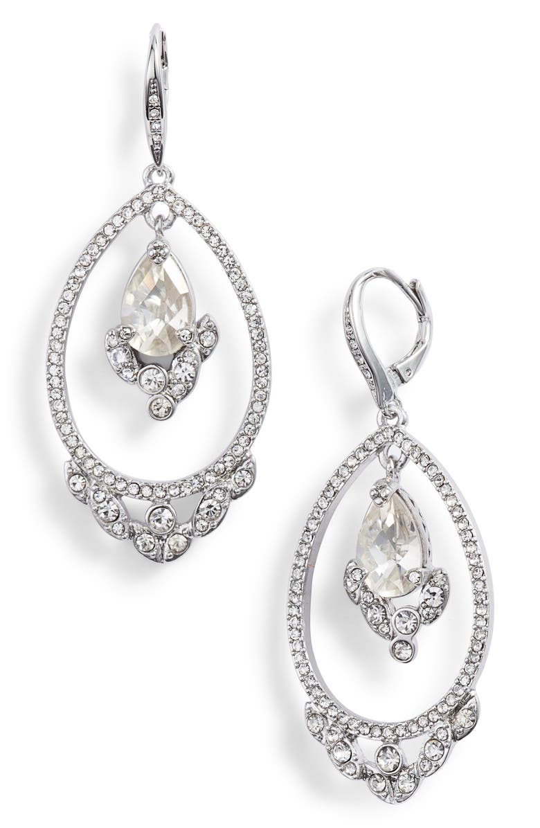 Jenny Packham Orbital Crystal Drop Earrings, Main, color, 