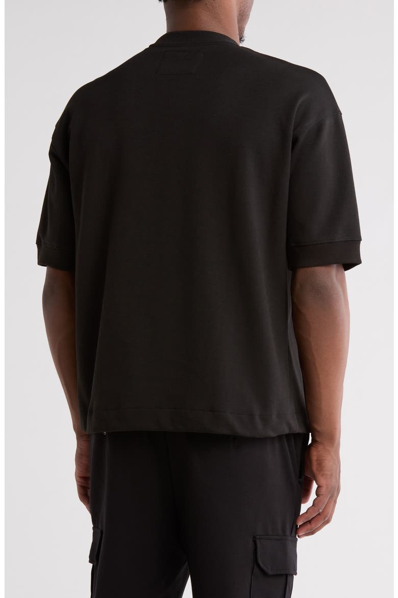 Oversize Heavyweight Cotton Blend T-Shirt, Alternate, color, BLACK
