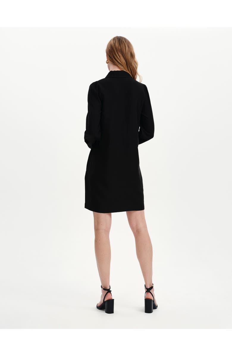 Finery London Enriko Zip Front Short Dress, Alternate, color, Black
