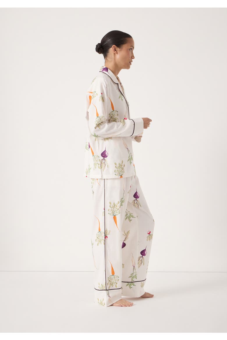 Long Sleeve Brushed Cotton Pyjamas, Alternate, color, Purple Mix