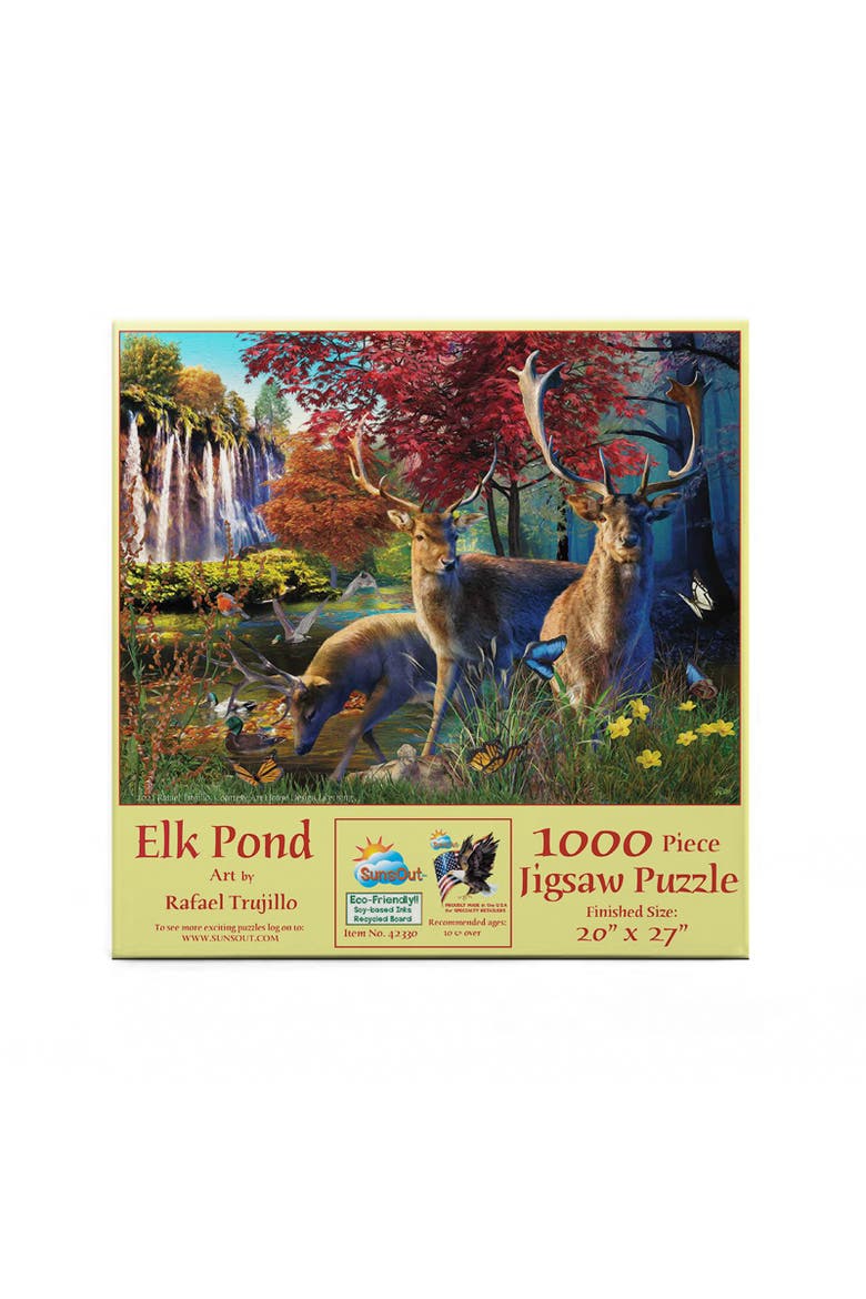 Elk Pond 1000 piece Jigsaw Puzzle for Adults, Alternate, color, Multicolor