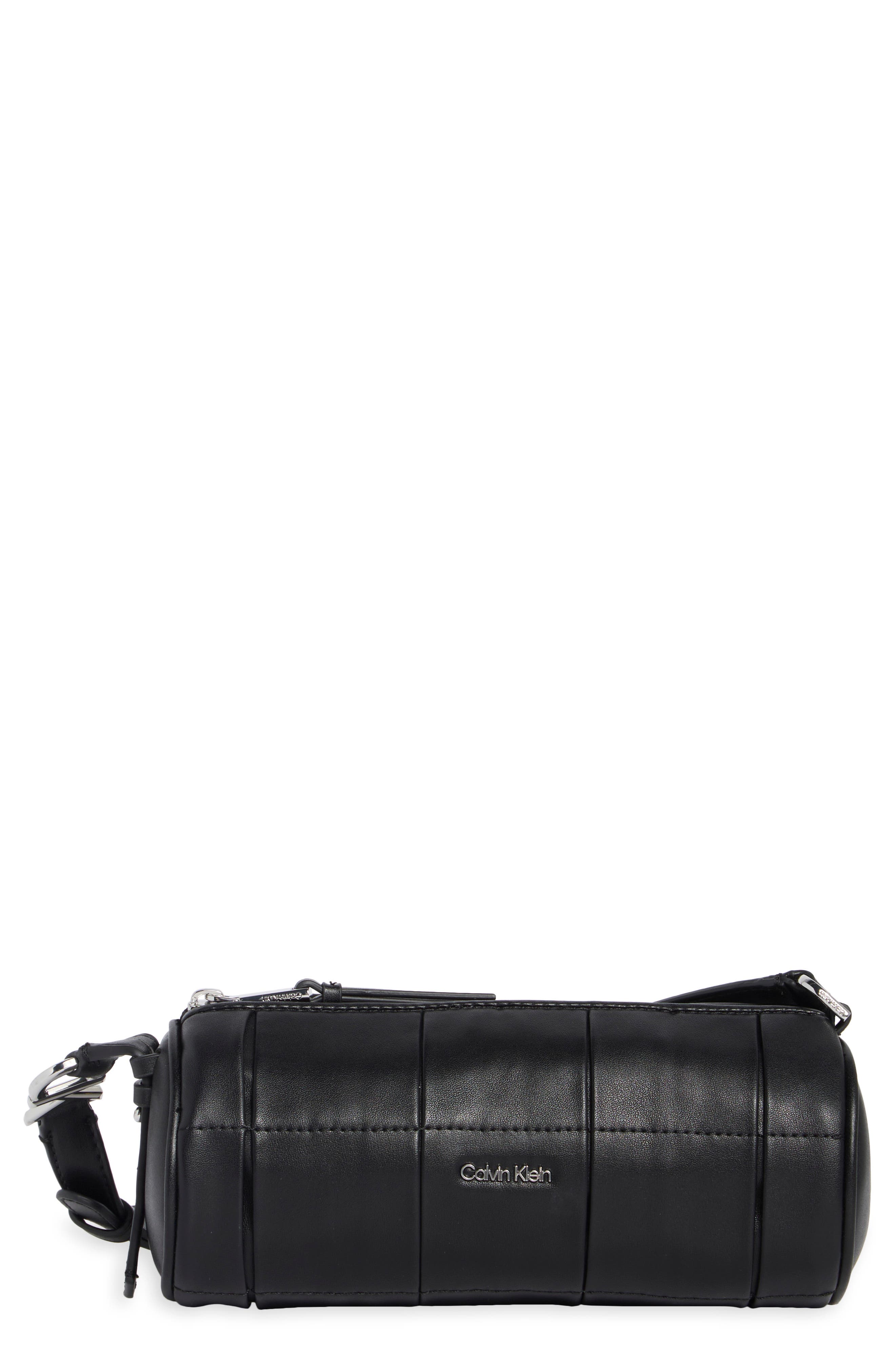 Tina Barrel Crossbody Bag, Main, color, BLACK SILVER