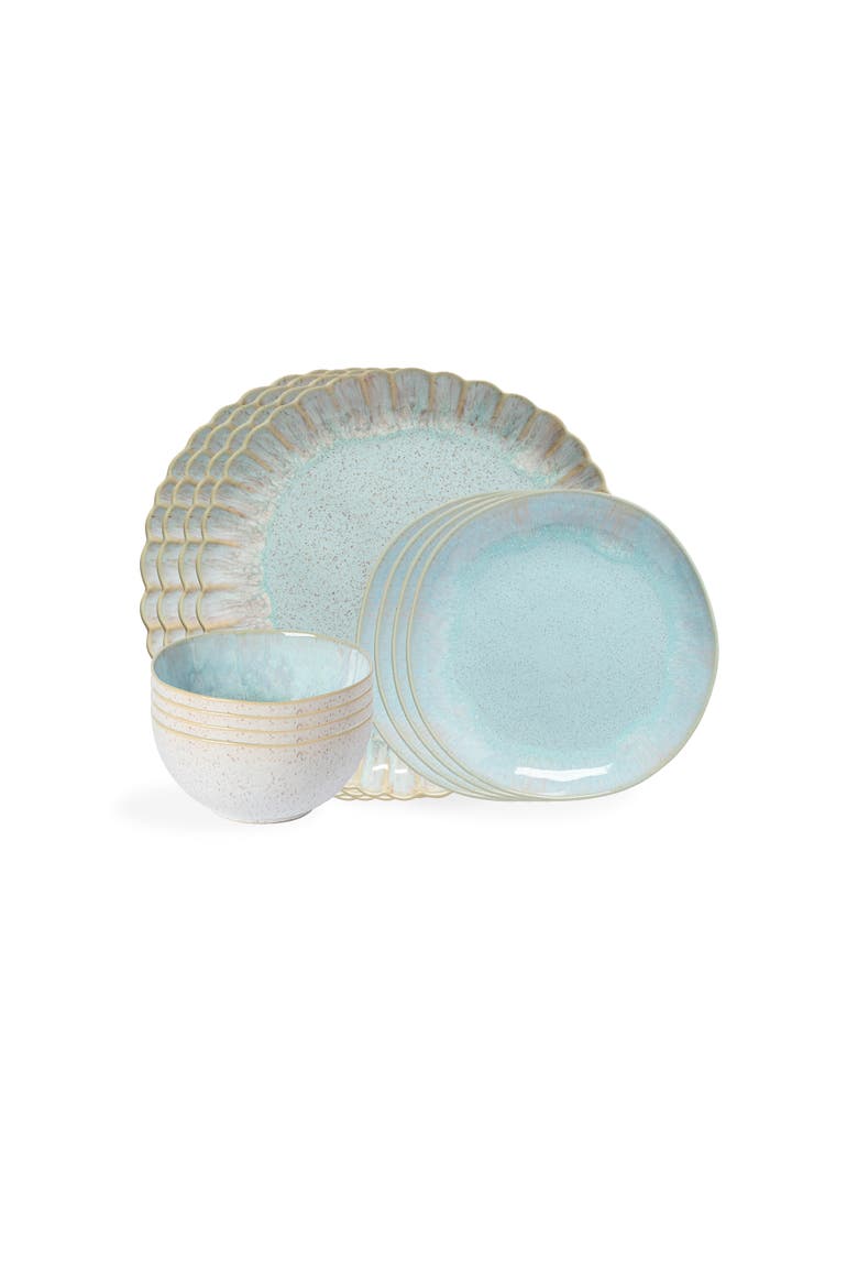 Eivissa & Mallorca 12-pc place setting w/ cereal bowl, Main, color, Sea blue
