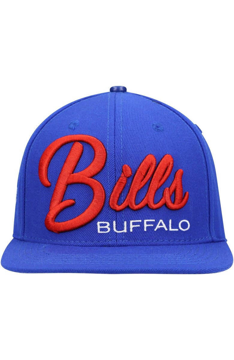 PRO STANDARD Men's Pro Standard Royal Buffalo Bills Script Wordmark Snapback Hat, Alternate, color, Royal