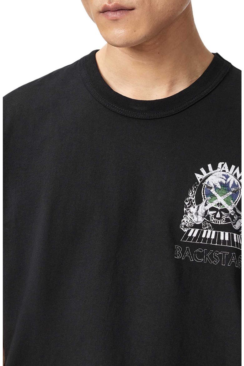 Hula Graphic Crewneck T-Shirt, Alternate, color, WASHED BLACK