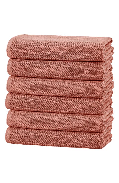 Cotton 6-Pack Textured Hand Towels