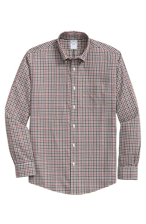 Regular Fit Twill Non-Iron Stretch Button-Down Shirt