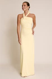 Six Stories Halter Neck Stretch Bridesmaid Dress